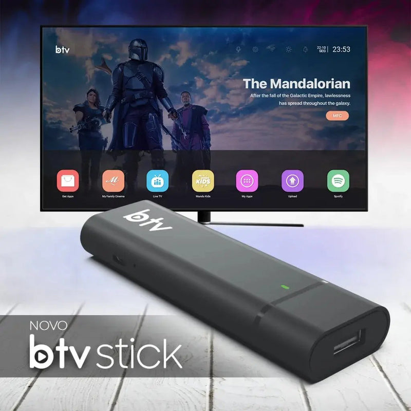 BTV Stick 4K 5G + Wifi 2024: Mais Compacto e Avançado - Android 9.0 (Promoção Limitada)